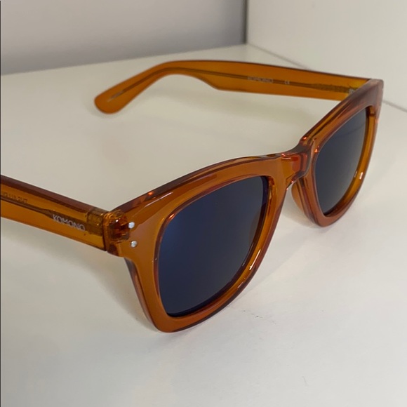 KOMONO sunglasses 🕶 New Allen Tangerine Orange Blue wayfarer - Picture 12 of 13